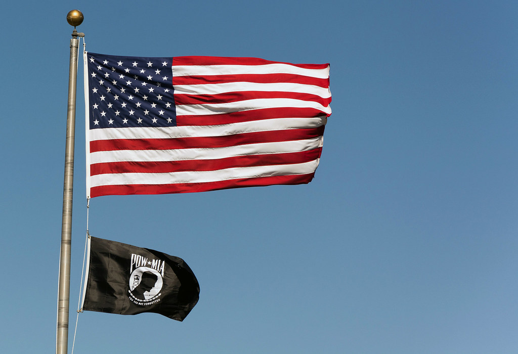 American and POW MIA flags